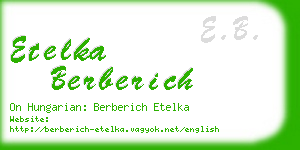 etelka berberich business card